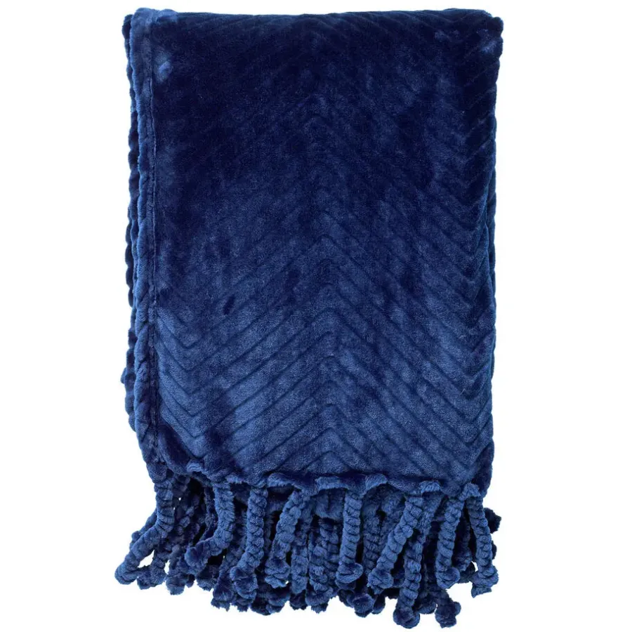 Sierkussen.nl Plaid Ziggy - Insignia Blue - 140x180 cm