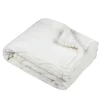 Stof Plaid/bankdeken Columbia - ivoor wit - 180x220 cm - waves motief