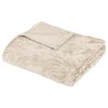 Atmosphera Plaid/bankdeken Leafes - beige - 180 x 230cm - polyester