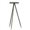 Bijzettafels-Leen Bakker Plantentafel Gianni - goudkleurig - 80,5xØ30 cm
