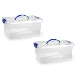 Opbergboxen-PlasticForte Plastic Forte Opslagbak - met deksel - 10 liter - transparant