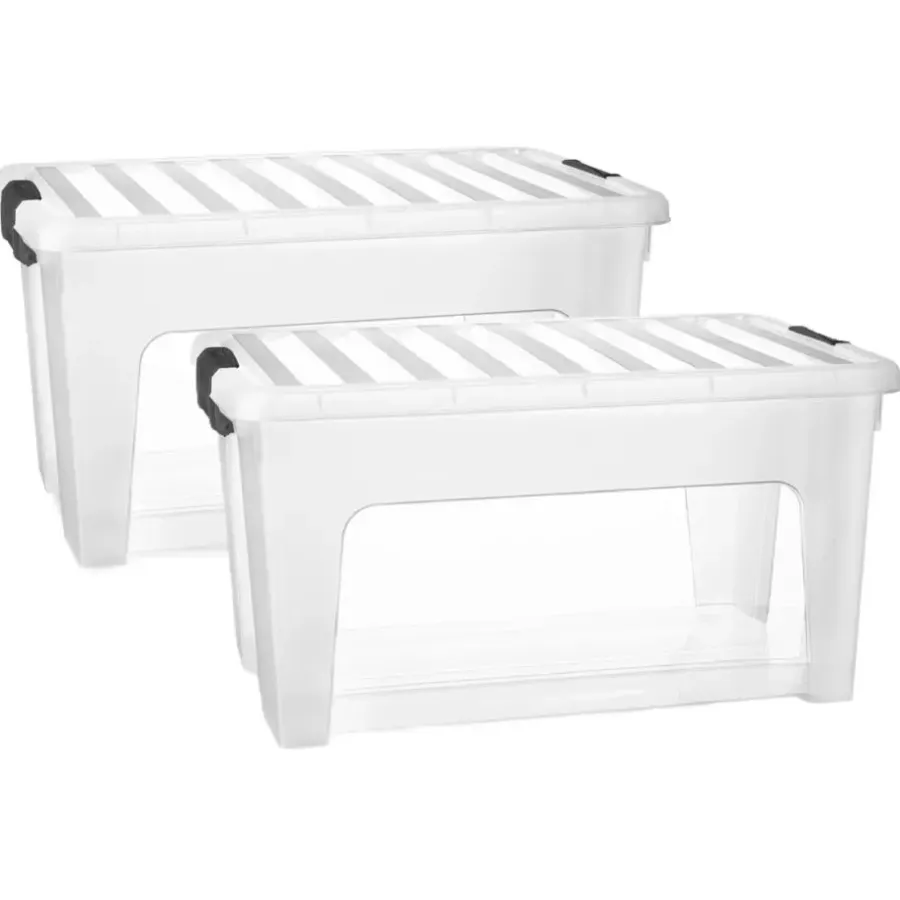 PlasticForte Multi Storage Opslagbox - transparant - 36L
