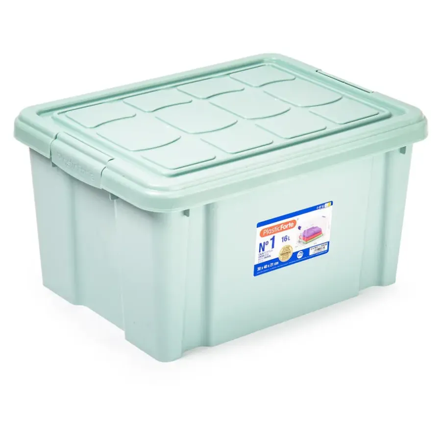Opbergboxen-PlasticForte Multi Storage Opslagbox - mintgroen - 16L
