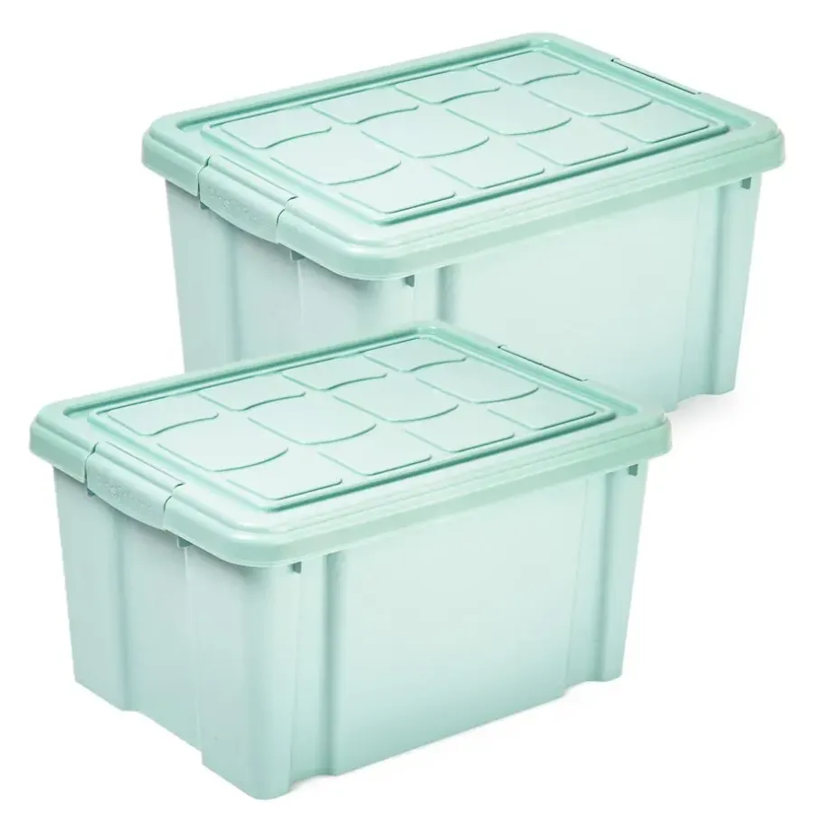 Opbergboxen-PlasticForte Multi Storage Opslagbox - mintgroen - 16L