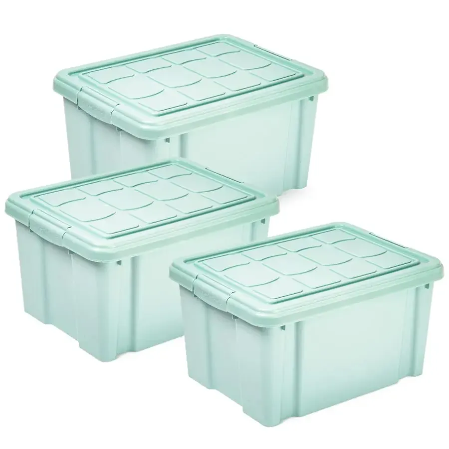 Opbergboxen-PlasticForte Multi Storage Opslagbox - mintgroen - 16L