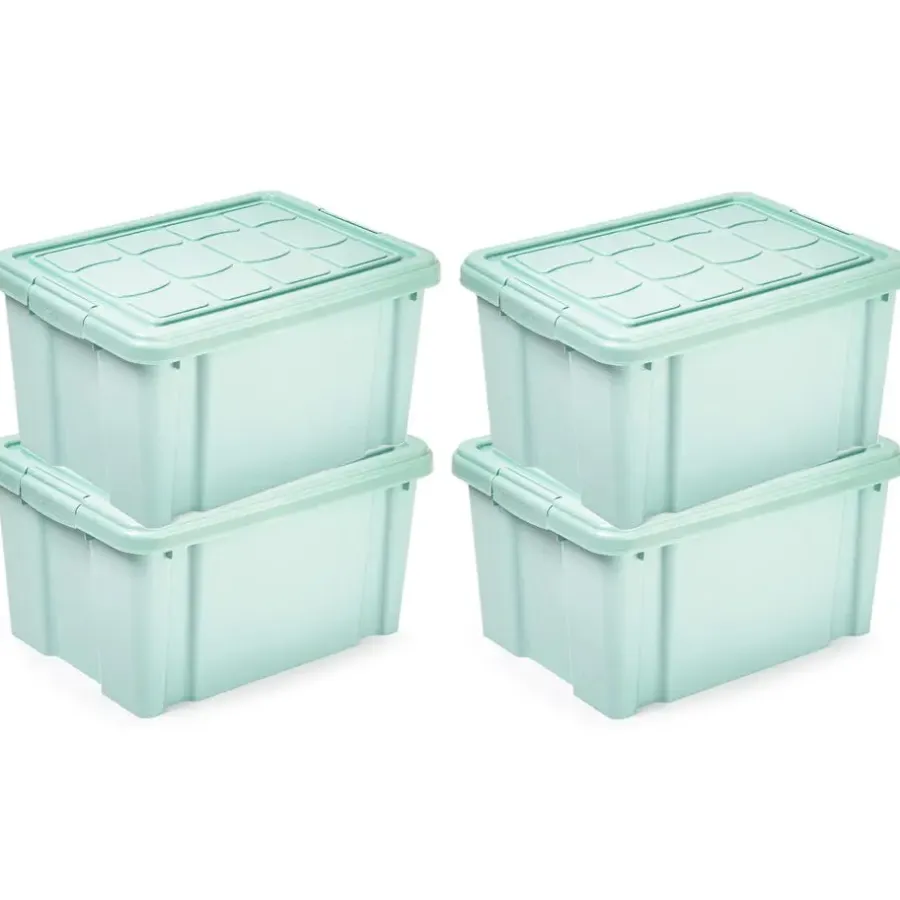 Opbergboxen-PlasticForte Multi Storage Opslagbox - mintgroen - 16L