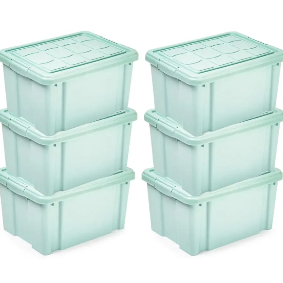 Opbergboxen-PlasticForte Multi Storage Opslagbox - mintgroen - 16L