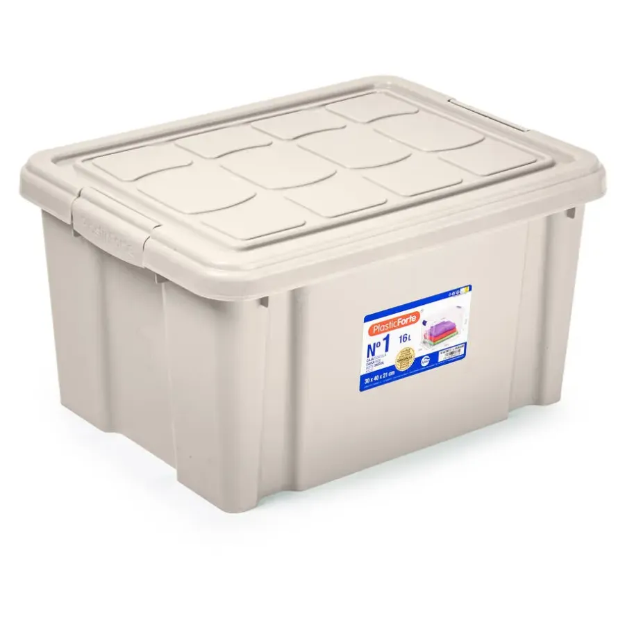 PlasticForte Multi Storage Opslagbox - beige - 16L