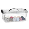 Opbergboxen-PlasticForte Opbergbox met deksel - grijs - 8.5L - kunststof