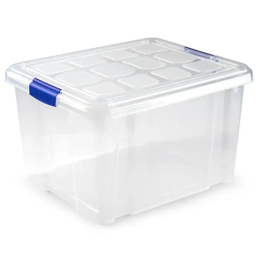 PlasticForte Opslagbakken - met deksel - 25L - 42 x 36 x 25 cm