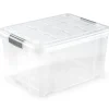 Opbergboxen-PlasticForte Opslagbakken - met deksel - 25L - 42x36x25 cm