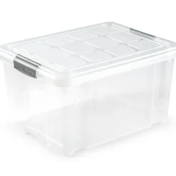 Opbergboxen-PlasticForte Opslagbakken - met deksel - 25L - 42x36x25 cm