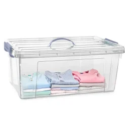 Opbergboxen-PlasticForte Opslagbox AZUL - transparant - 39 liter