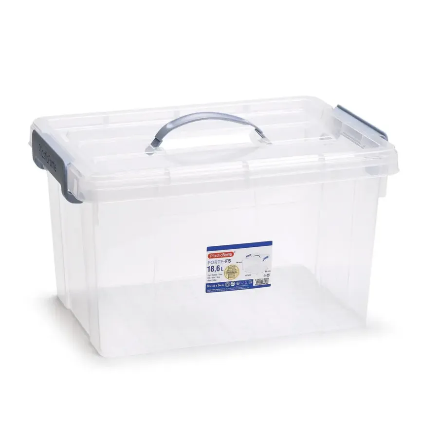 Opbergboxen-PlasticForte Opslagbox AZUL - transparant - 18.5 liter
