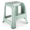 PlasticForte Opstapkrukje - 2 tredes - groen - 45 cm