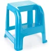 Krukjes-PlasticForte Opstapkrukje - 2 tredes - blauw - 45 cm
