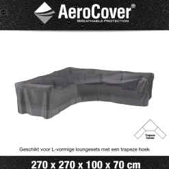 Aerocover Platinum loungesethoes 270x270 cm - L-vorm trapeze