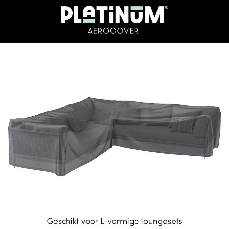 Tuinmeubelbeschermers-Aerocover Platinum loungesethoes L-vorm 235x235 cm