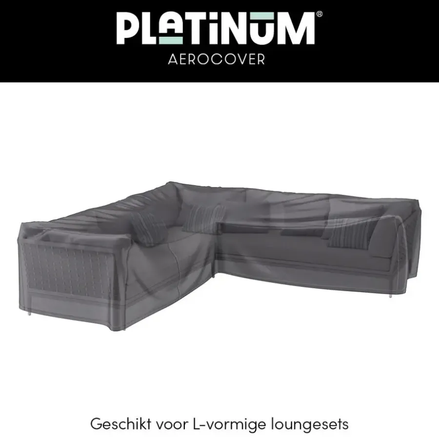 Aerocover Platinum loungesethoes L-vorm 330x255 cm - Rechts