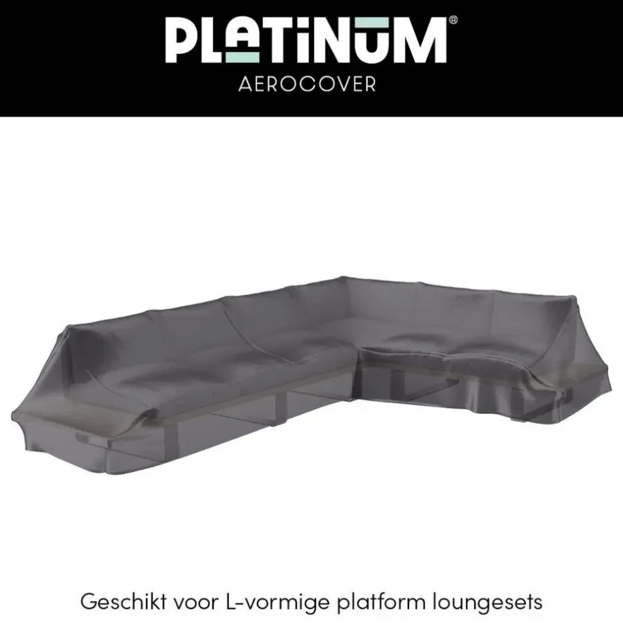 Tuinmeubelbeschermers-Aerocover Platinum platform loungesethoes 350x275 cm - Rechts