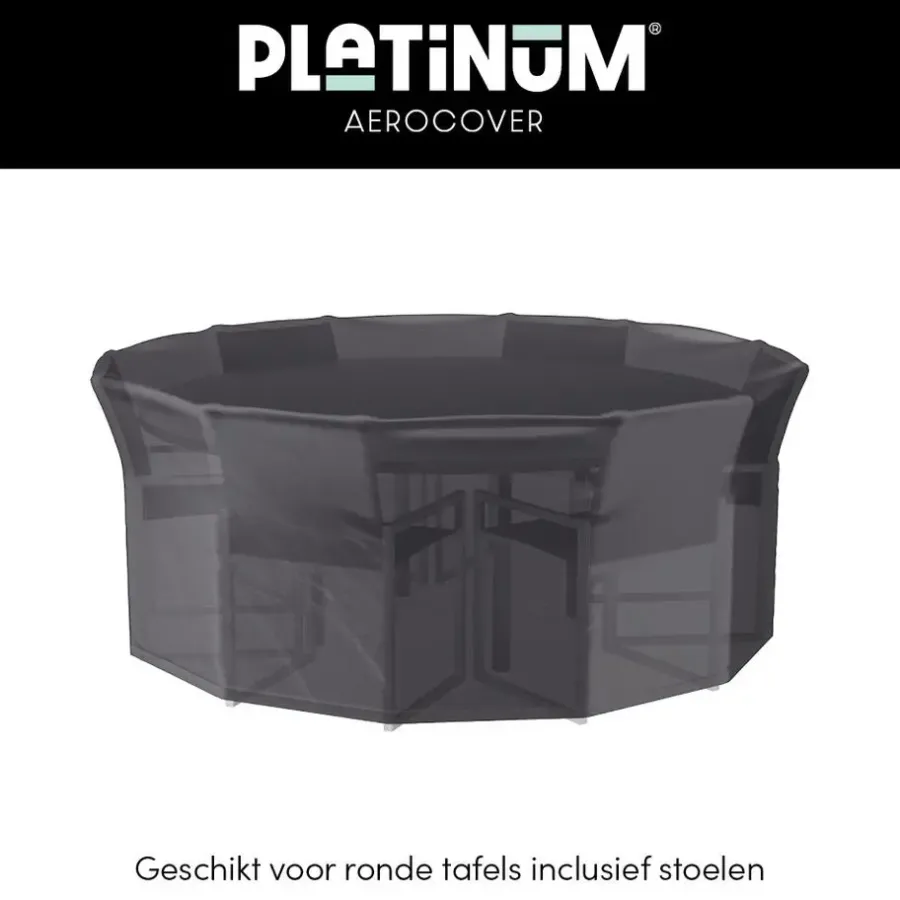 Tuinmeubelbeschermers-Aerocover Platinum Ronde tuinsethoes - 200x85 cm