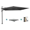 Platinum Challenger Premium T1 4x3 m - Faded Black met Marbella voet en hoes