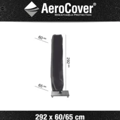 Parasols-Platinum Challenger Premium T1 4x3 m - Faded Black met voet en hoes