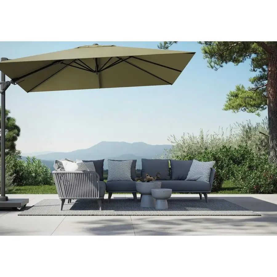 Platinum Challenger Zweefparasol T2 premium - 3x3 m. Lush Green