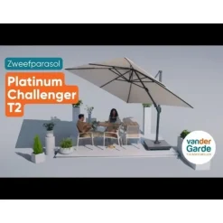 Platinum Challenger Zweefparasol T2 premium - 3x3 m. Lush Green
