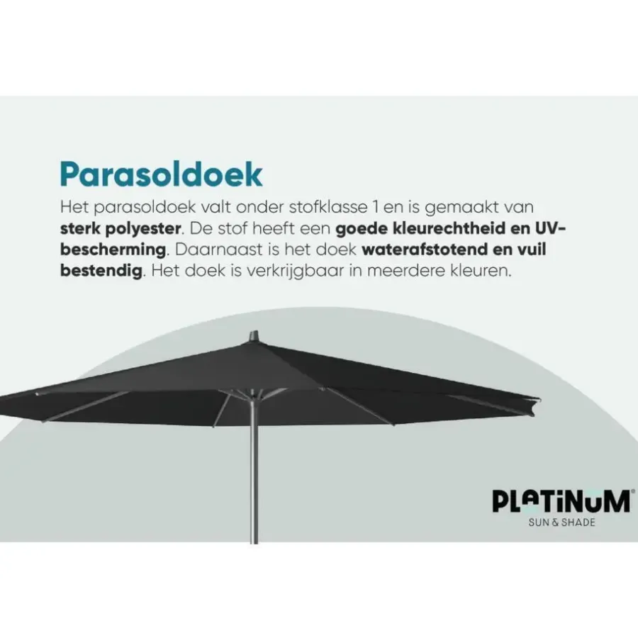 Parasols-Platinum Parasol Riva Ø350 cm Taupe