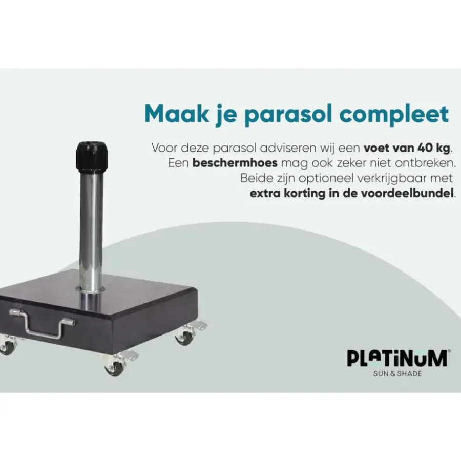 Parasols-Platinum Riva parasol 3,5 m. Antraciet