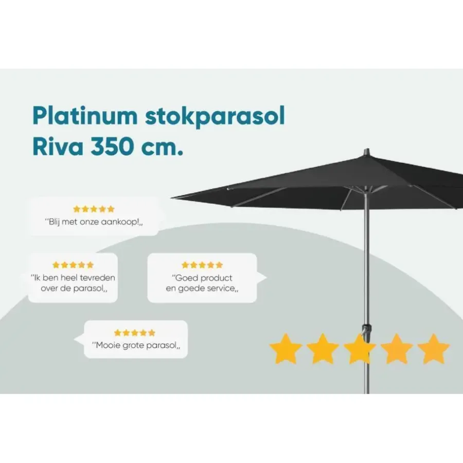 Parasols-Platinum Riva parasol 3,5 m. Antraciet