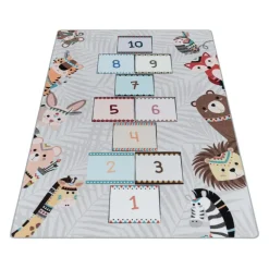 Vloerkleden Kinderkamer-Muratap Play Hinkel Speeltapijt - 160x230 cm - Grijs - Vloerkleed Kinderkamer