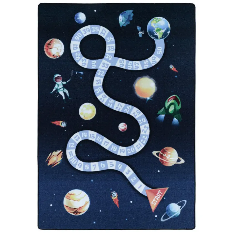 Vloerkleden Kinderkamer-Muratap Play Speeltapijt Ruimte - 140x200 cm - Blauw - Vloerkleed Kinderkamer