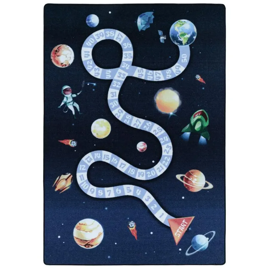 Vloerkleden Kinderkamer-Muratap Play Speeltapijt Ruimte - 140x200 cm - Blauw - Vloerkleed Kinderkamer