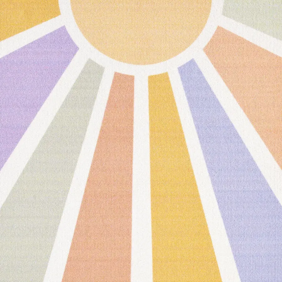 Vloerkleden Kinderkamer-Muratap Play Sunshine Speeltapijt - 100x150 cm - Multi Creme - Vloerkleed Kinderkamer
