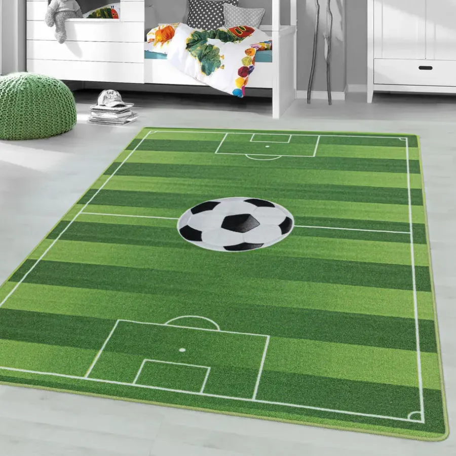 Muratap Play Voetbal Speeltapijt - 160x230 cm - Groen - Vloerkleed Kinderkamer