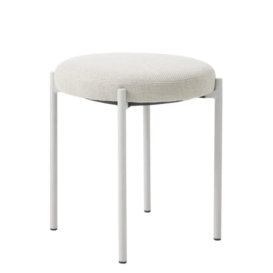Giga Living Poef Beige Stof - 43,5x44x48cm - Pelican