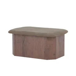 Poefen-Fjôrd Poef Bruin Stof - 59x88x42cm - Todd