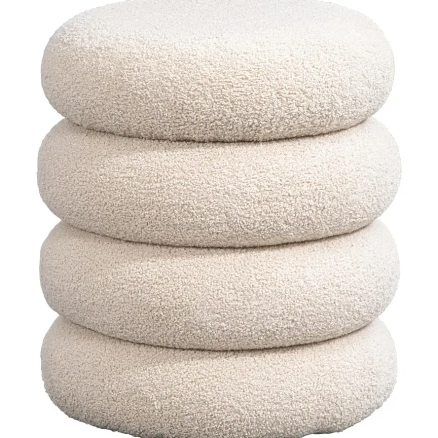 Poefen-Leen Bakker Poef Daroca - beige - 50xØ45 cm