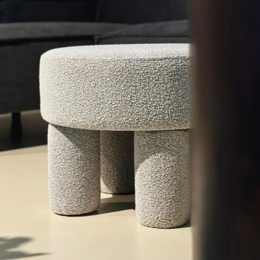 Poefen-HomeMixx Poef Demi - Bouclé Naturel