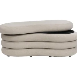 Leen Bakker Poef Fitero - beige - 41x106x43 cm
