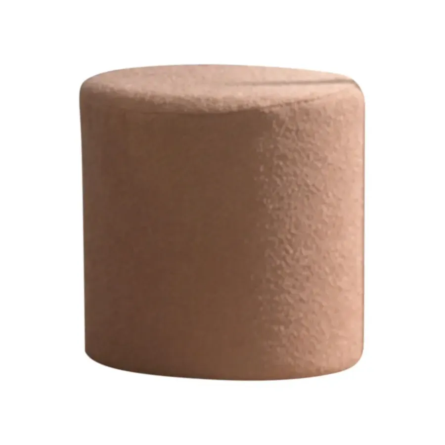 Vipack Poef Forrest - Ø41x41cm - bruine boucléstof