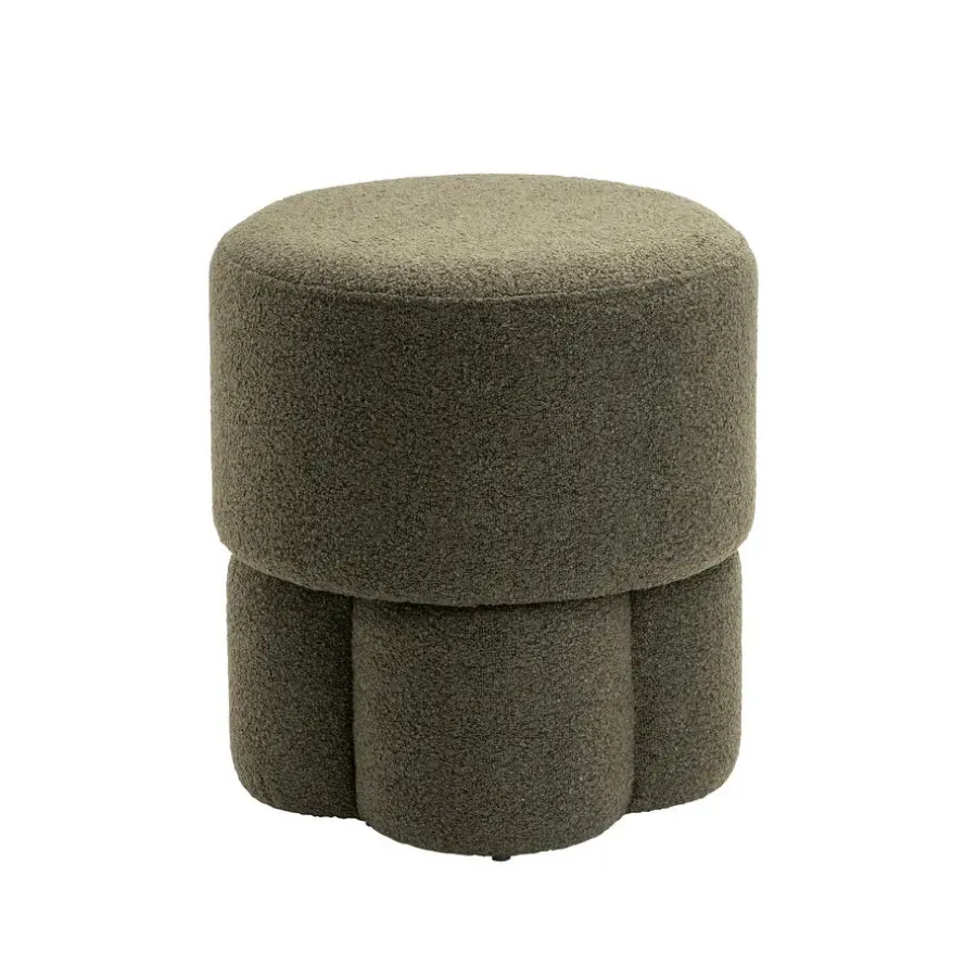Poefen-HomeMixx Poef Geneva - Bouclé Groen