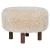 House Nordic Poef Lichtbruin Stof - Zithoogte 33cm - Ø50x33cm - Inverness