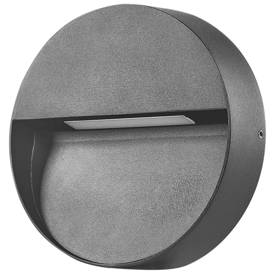 Buitenverlichting-Beliani POMPTON - Wandlamp set van 2 - Zwart - Aluminium