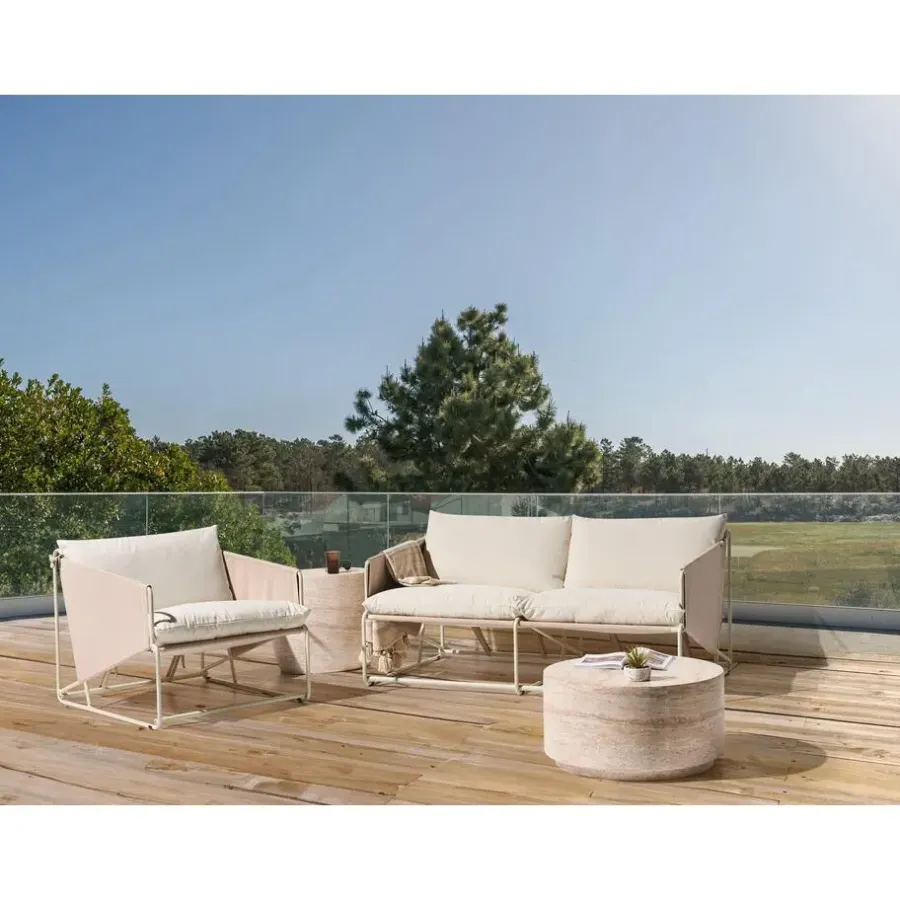 Loungesets-Leen Bakker PONTE - Loungeset 3-zits - Taupe - Staal