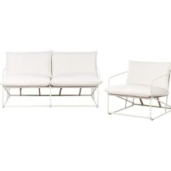 Loungesets-Leen Bakker PONTE - Loungeset 3-zits - Taupe - Staal