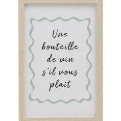 Posters-Leen Bakker Poster Bouteille - MDF/glas - 30x20 cm