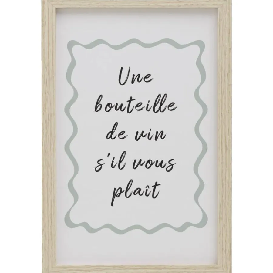 Posters-Leen Bakker Poster Bouteille - MDF/glas - 30x20 cm